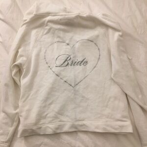 Victoria's Secret White Zip-Up Hoodie